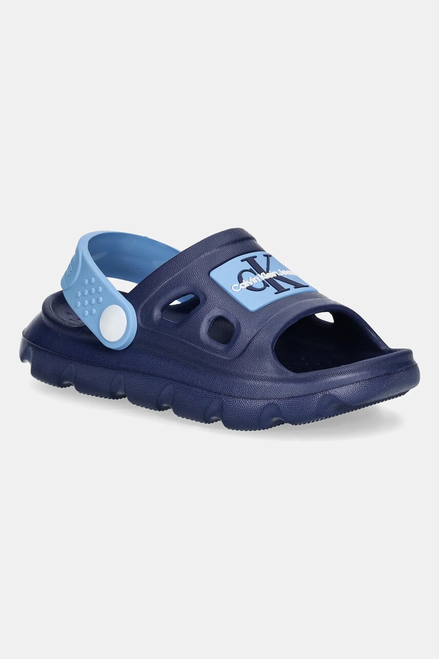 Levně Dětské pantofle Calvin Klein Jeans tmavomodrá barva, V1X2-83025