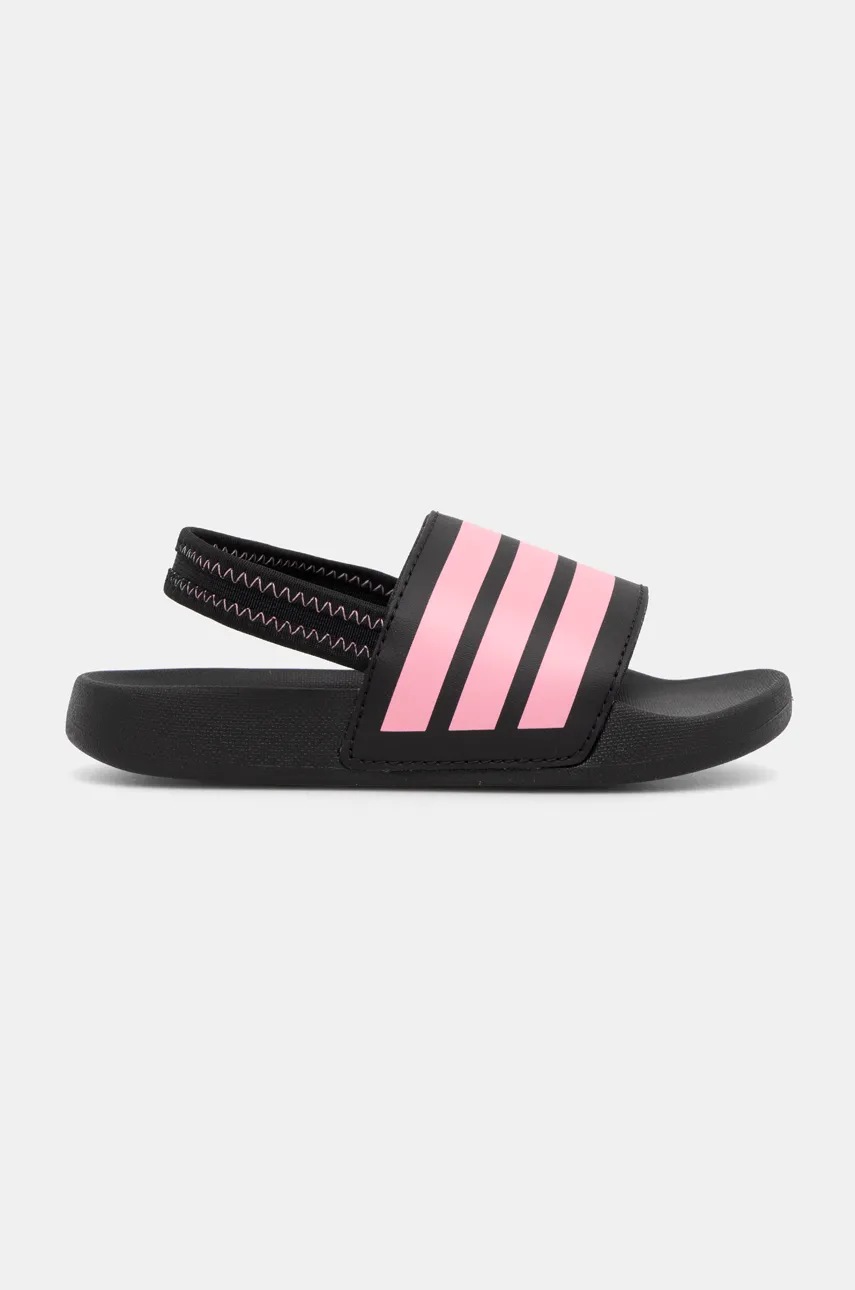 Дитячі шльопанці adidas ADILETTE ESTRAP колір чорний JR5325
