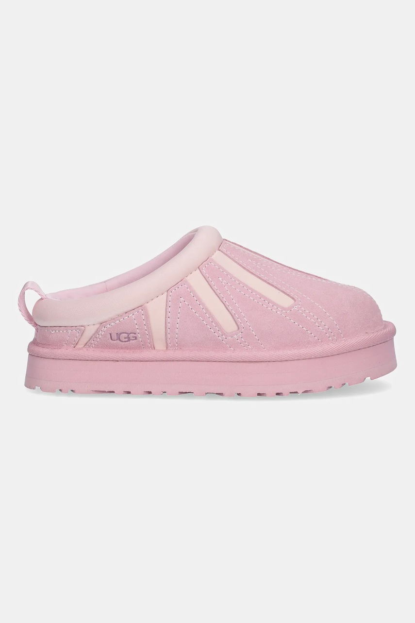 Детские замшевые тапочки UGG TAZZ SUNWAVE цвет розовый 1166830K