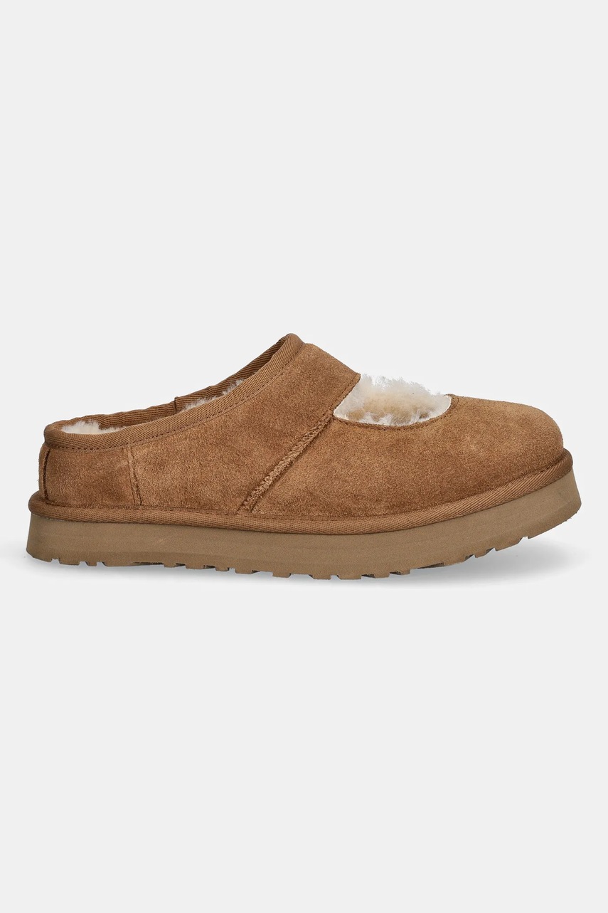 Детские замшевые тапочки UGG BEA MARY JANE цвет коричневый 1166552K