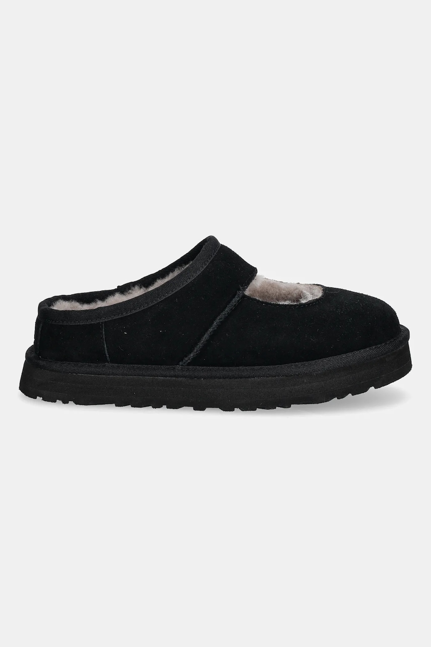 Детские замшевые тапочки UGG BEA MARY JANE цвет чёрный 1166552K Детские замшевые тапочки UGG BEA MARY JANE цвет чёрный 1166552K