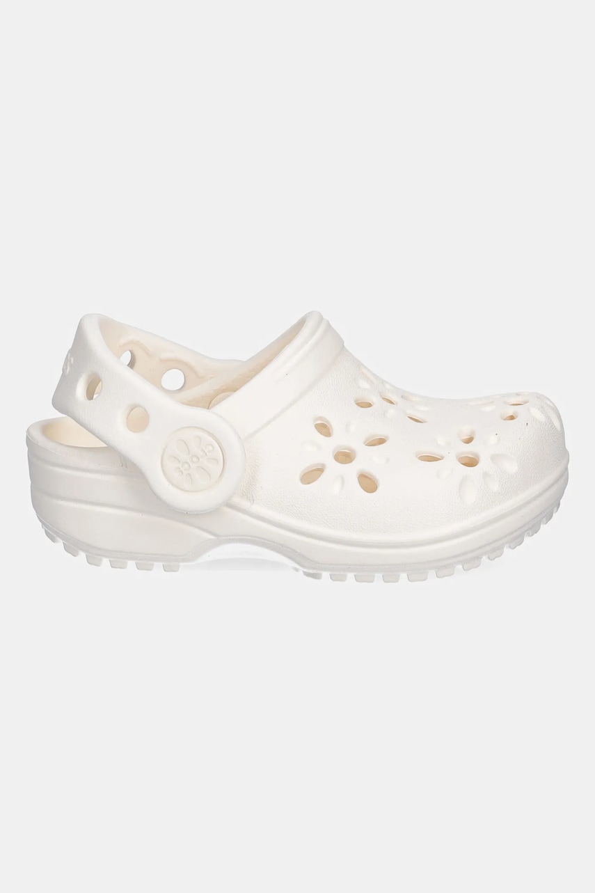 Шлепанцы Crocs CLASSIC FLORAL CUT OUT CLOG KIDS цвет бежевый 210944 Шлепанцы Crocs CLASSIC FLORAL CUT OUT CLOG KIDS цвет бежевый 210944