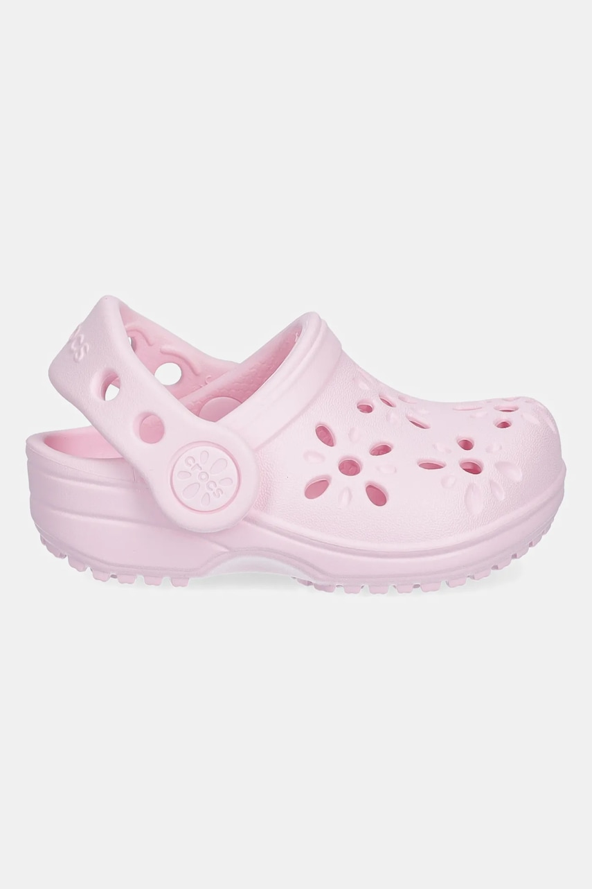 Шлепанцы Crocs CLASSIC FLORAL CUT OUT CLOG KIDS цвет розовый 210944 Шлепанцы Crocs CLASSIC FLORAL CUT OUT CLOG KIDS цвет розовый 210944