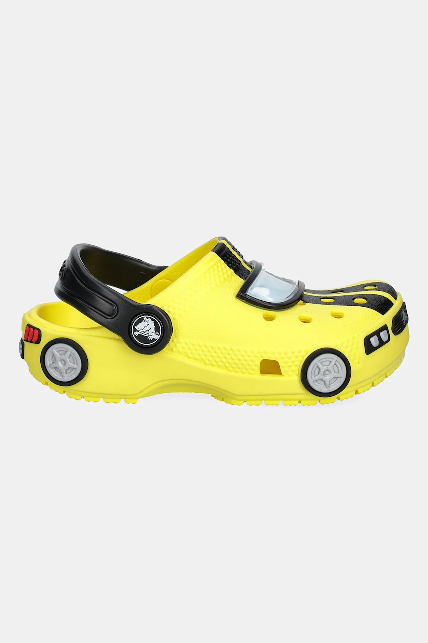 Шлепанцы Crocs CLASSIC IAM RACE CAR CLOG KIDS цвет жёлтый 210991 Шлепанцы Crocs CLASSIC IAM RACE CAR CLOG KIDS цвет жёлтый 210991