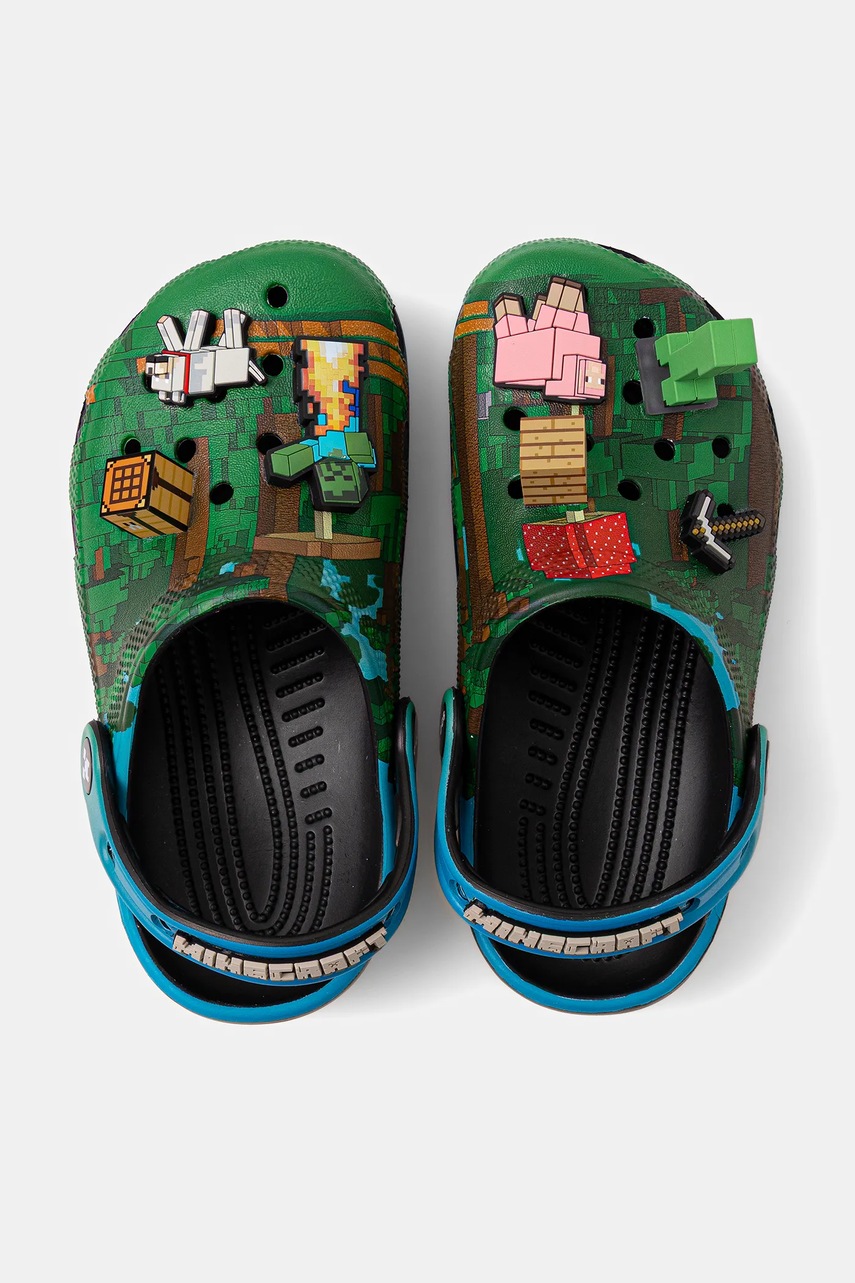 Шлепанцы Crocs CLASSIC MINECRAFT CLOG KIDS цвет зелёный 210830