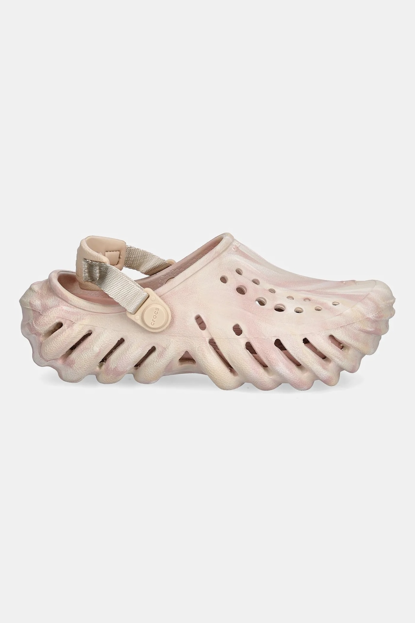 Детские шлепанцы Crocs ECHO MARBLED CLOG KIDS цвет бежевый 208464 Детские шлепанцы Crocs ECHO MARBLED CLOG KIDS цвет бежевый 208464