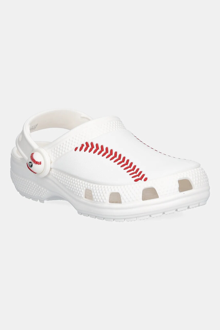 Levně Dětské pantofle Crocs CLASSIC BASEBALL CLOG T bílá barva, 210022