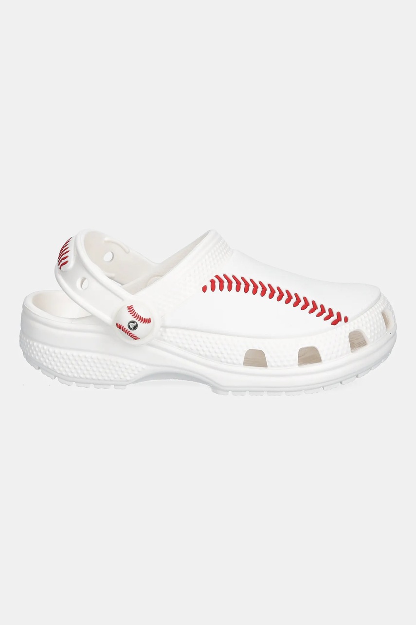 Дитячі шльопанці Crocs CLASSIC BASEBALL CLOG T колір білий 210022