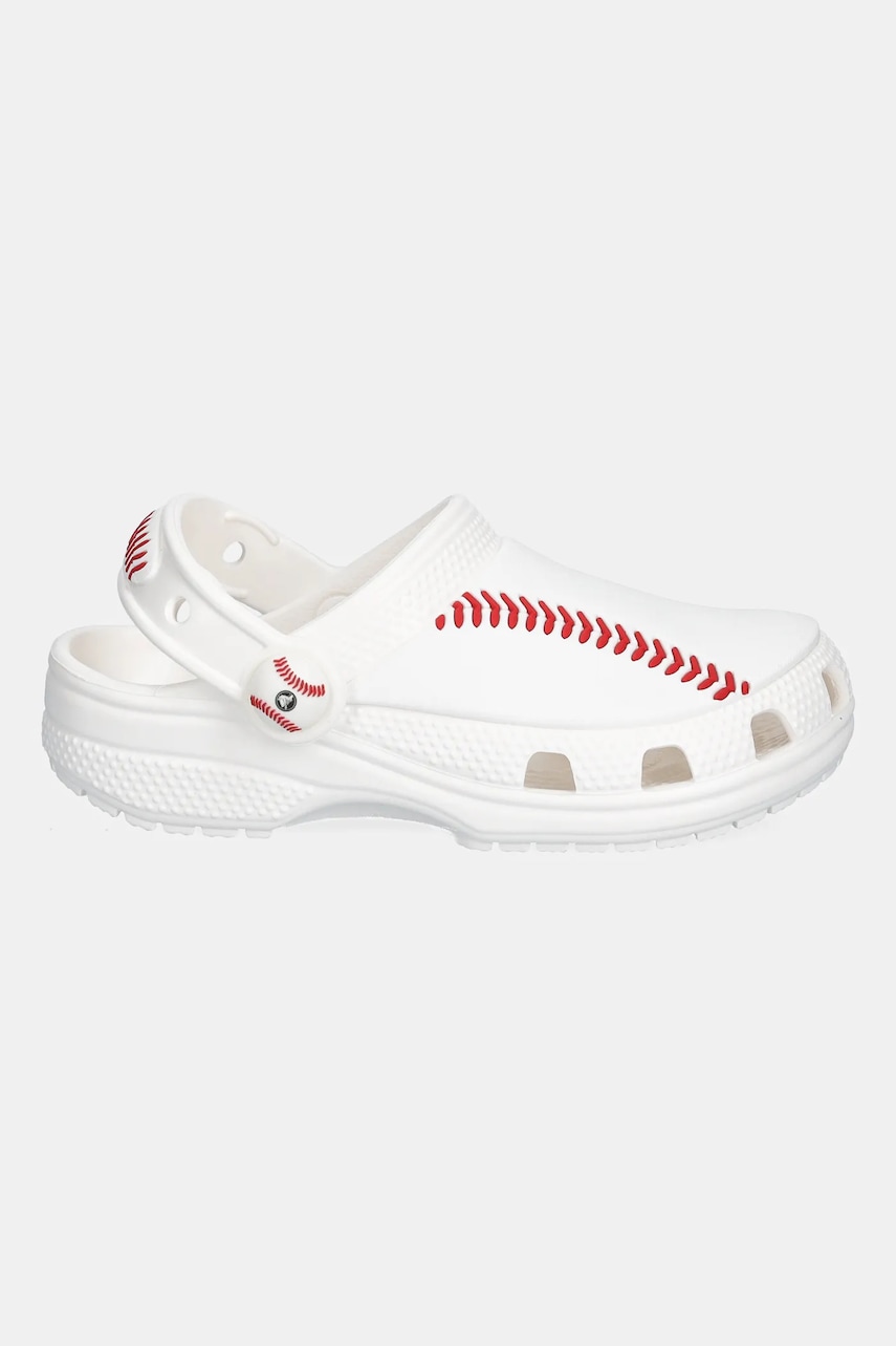 Детские шлепанцы Crocs CLASSIC BASEBALL CLOG T цвет белый 210022 Детские шлепанцы Crocs CLASSIC BASEBALL CLOG T цвет белый 210022