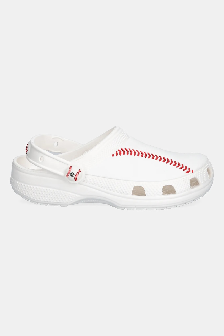 Детские шлепанцы Crocs CLASSIC BASEBALL CLOG KIDS цвет белый 211259 Детские шлепанцы Crocs CLASSIC BASEBALL CLOG KIDS цвет белый 211259