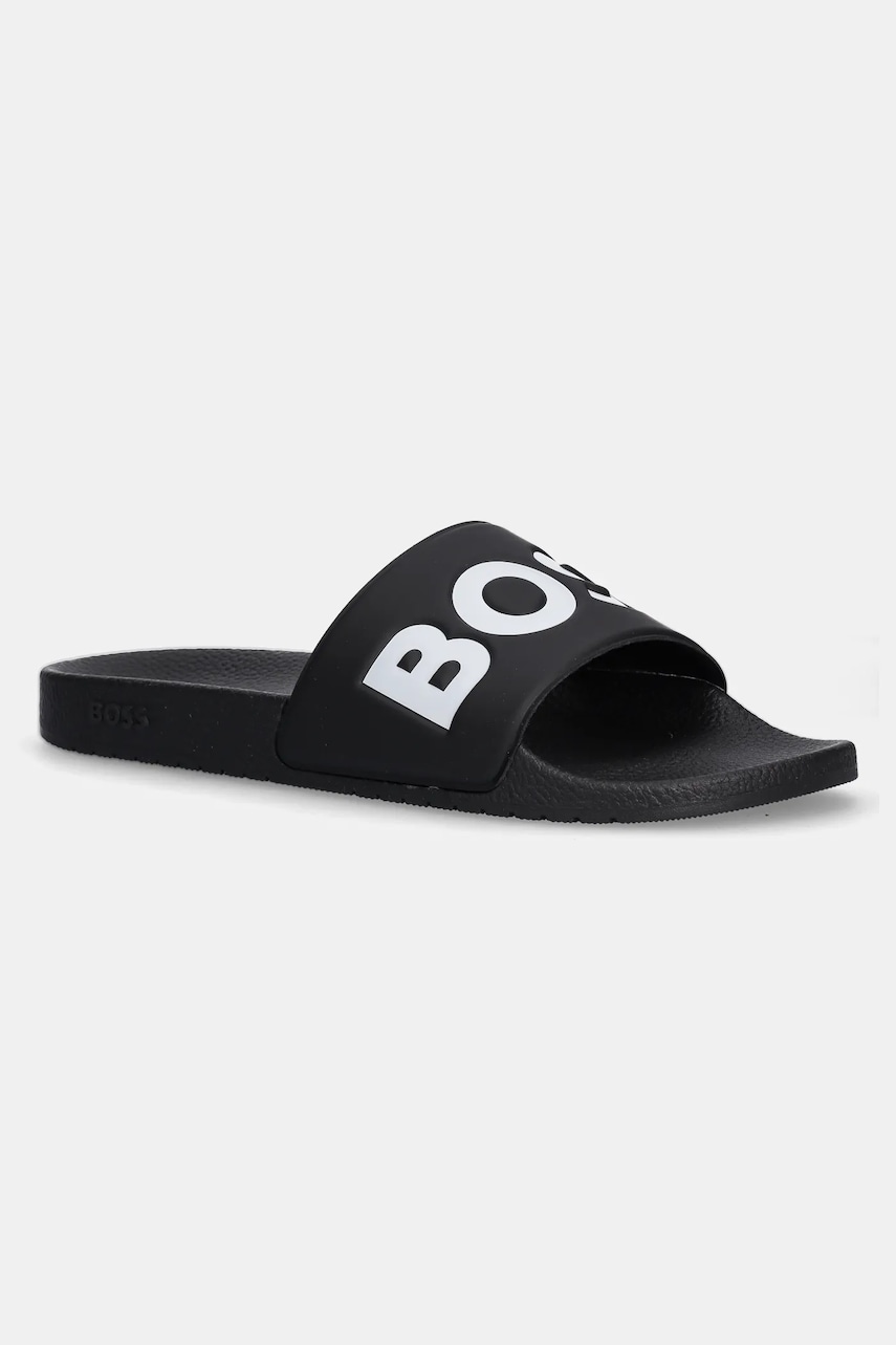 BOSS papuci Aryeh barbati, culoarea negru, 50536835 BOSS papuci Aryeh barbati, culoarea negru, 50536835