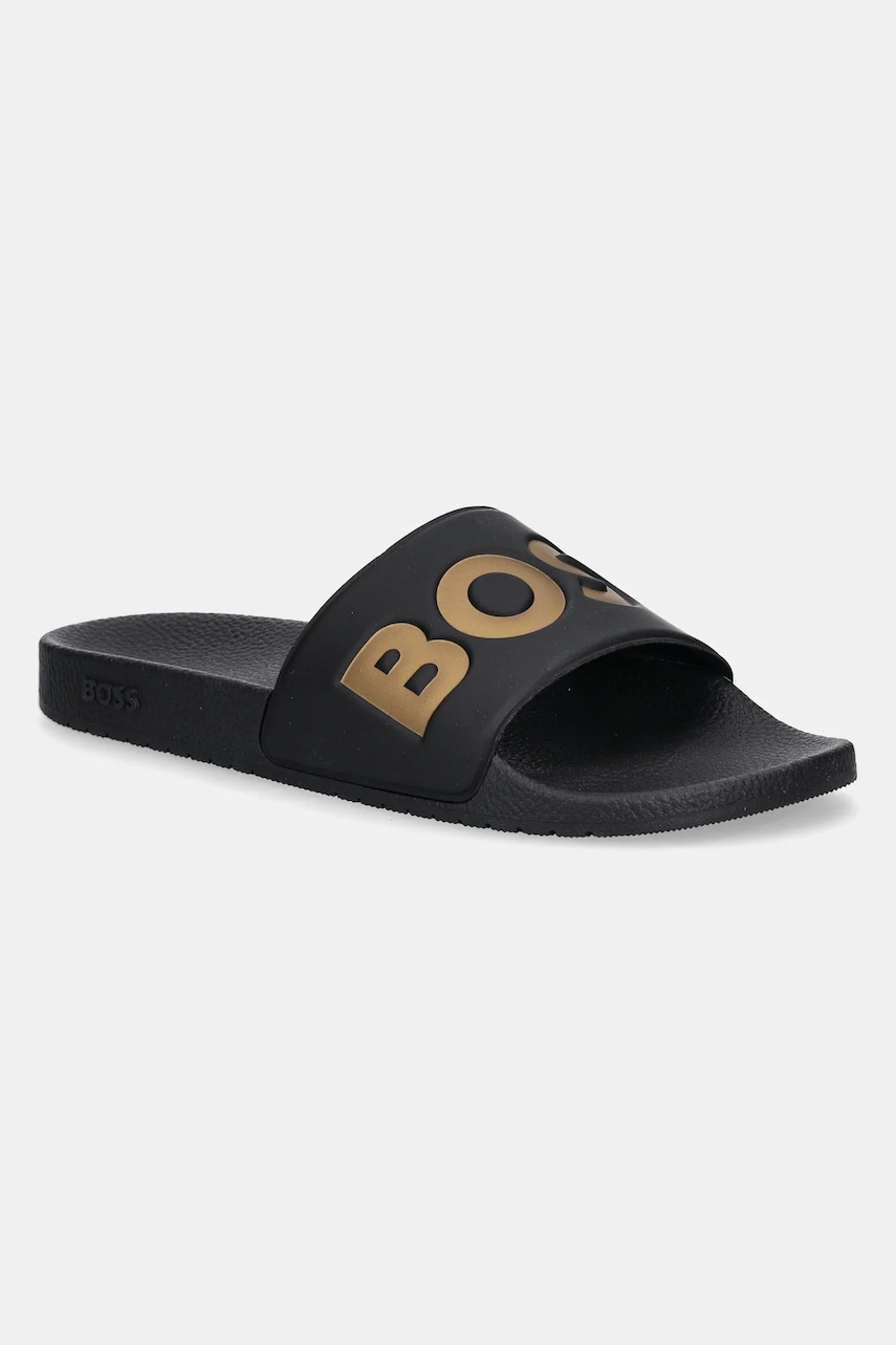 BOSS papuci Aryeh barbati, culoarea negru, 50536835 BOSS papuci Aryeh barbati, culoarea negru, 50536835