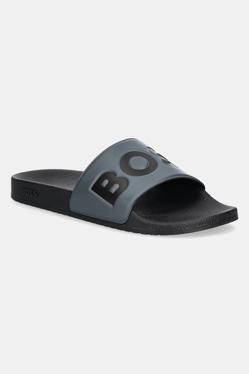 BOSS papuci Aryeh barbati, culoarea gri, 50536835 BOSS papuci Aryeh barbati, culoarea gri, 50536835