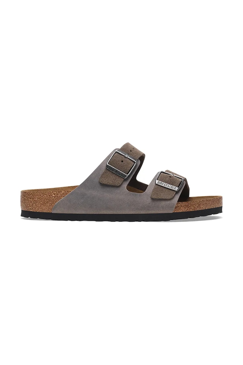 Birkenstock slapi de piele Arizona barbati, culoarea verde, 1029159 Birkenstock slapi de piele Arizona barbati, culoarea verde, 1029159