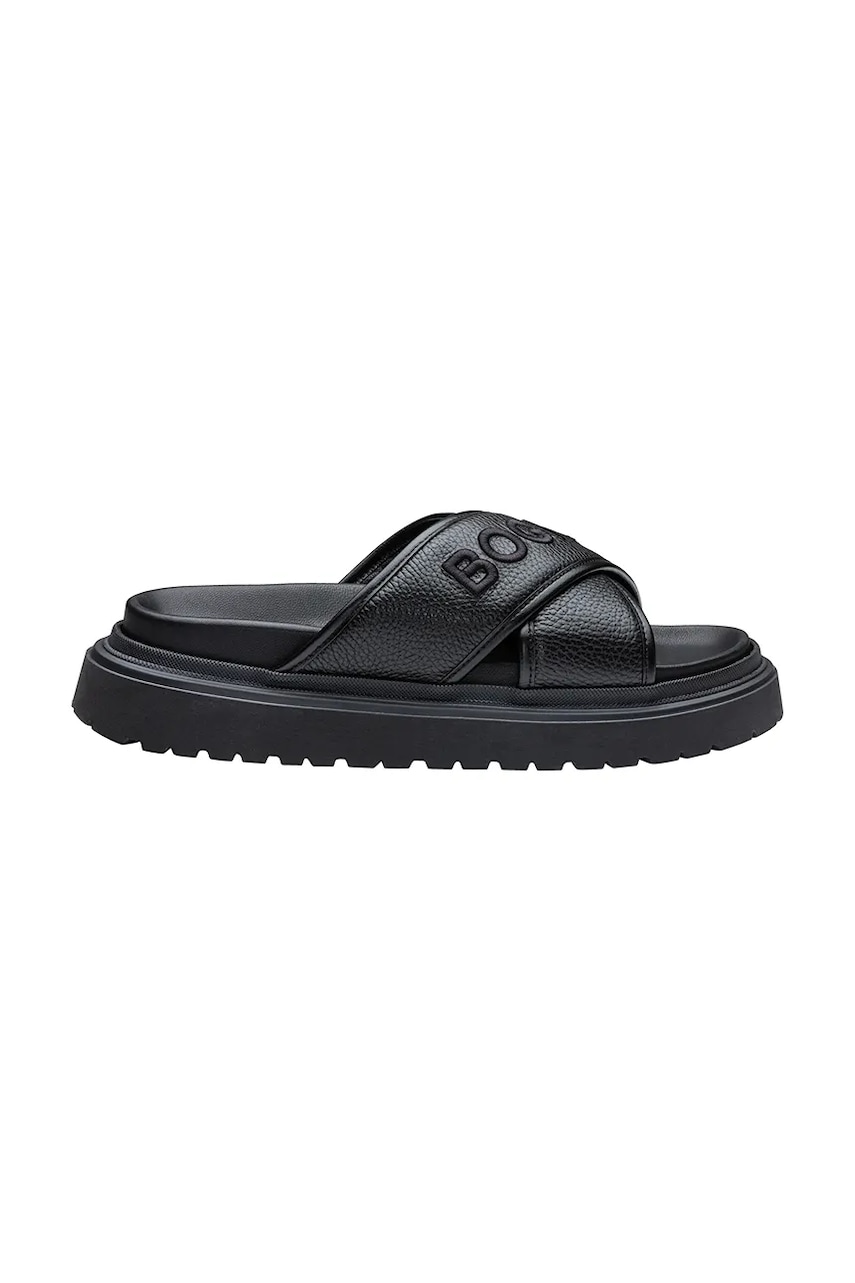 Bogner slapi de piele HONOLULU 5 A barbati, culoarea negru, 12525211