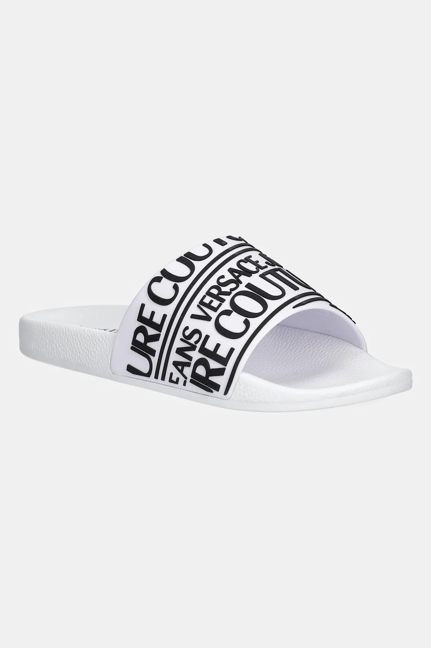 Versace Jeans Couture papuci barbati, culoarea alb, 78YA3SQ1 71352 003 Versace Jeans Couture papuci barbati, culoarea alb, 78YA3SQ1 71352 003
