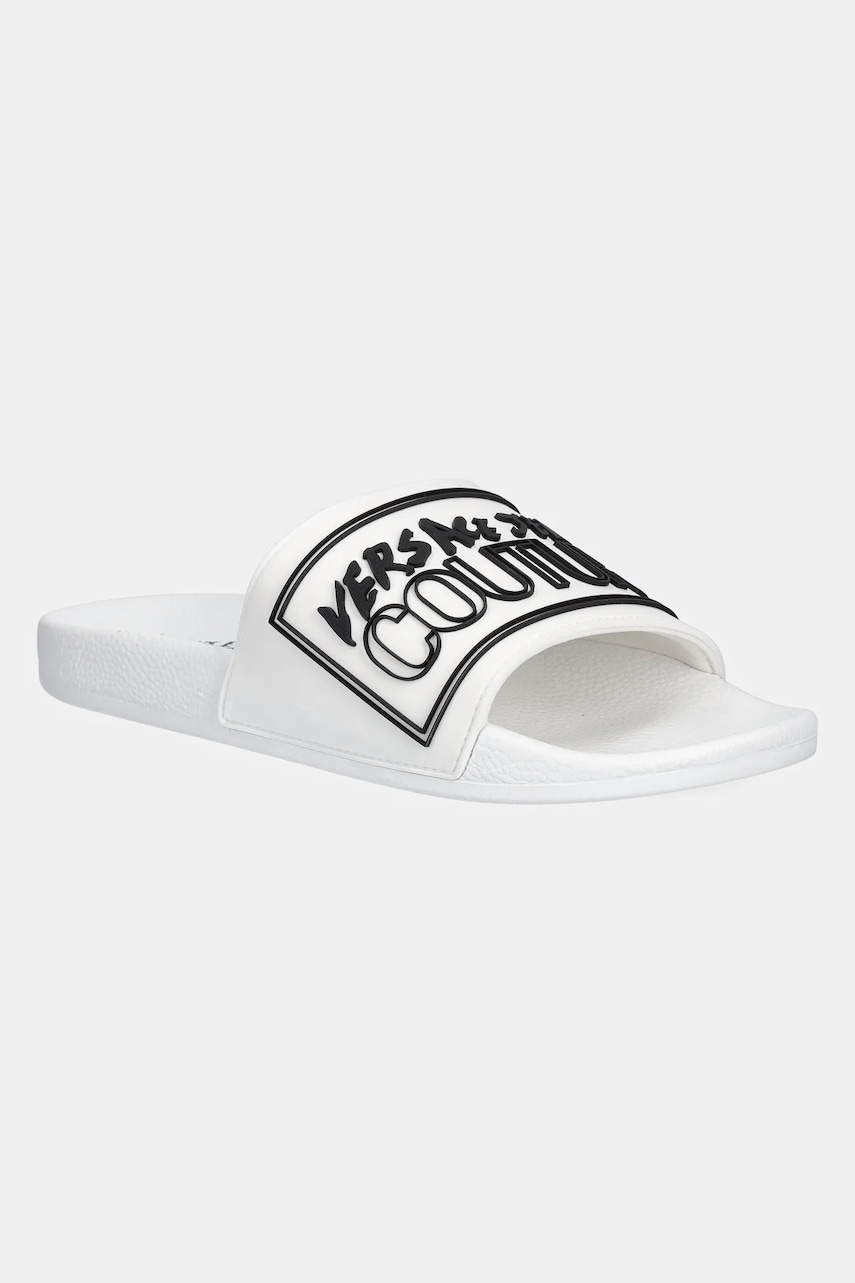 Versace Jeans Couture papuci barbati, culoarea alb, 78YA3SQ3 ZSC22 003