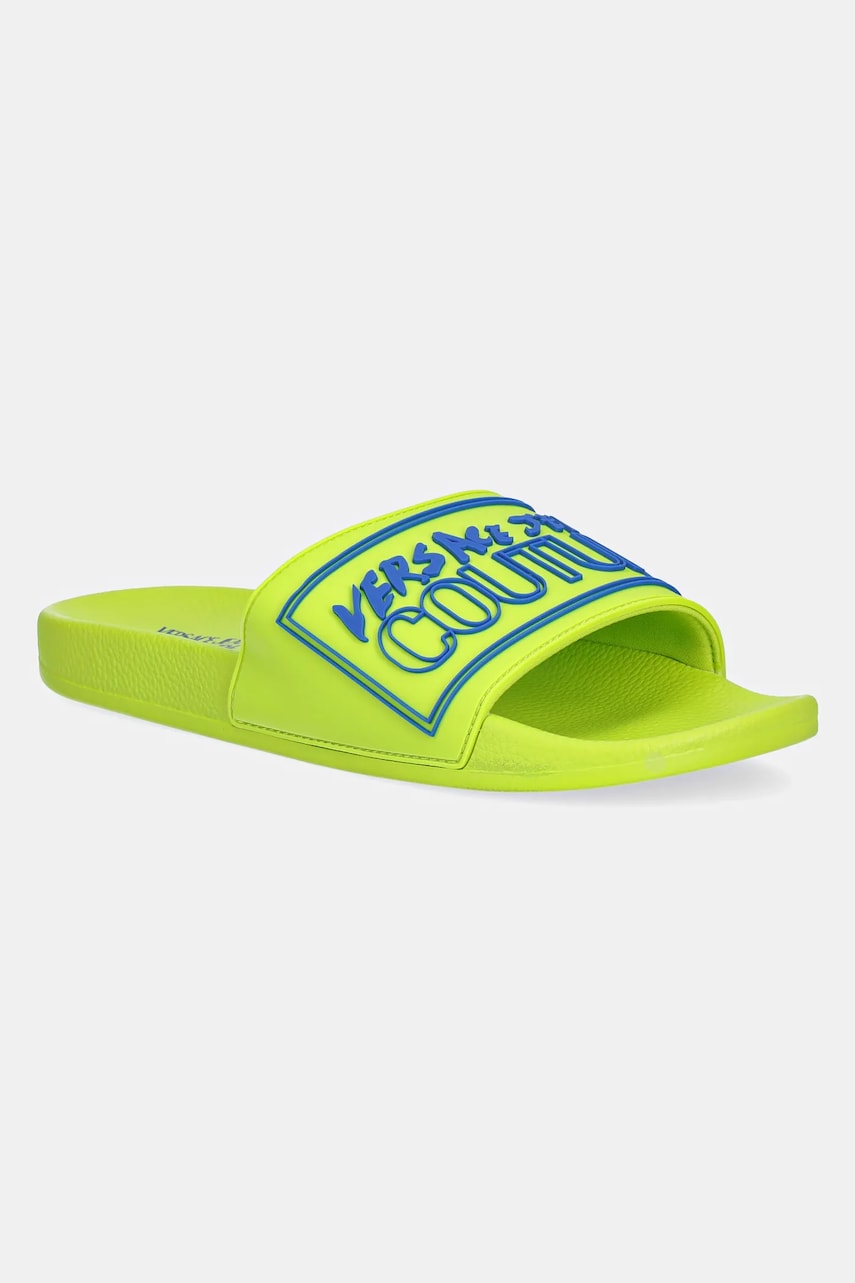 Versace Jeans Couture papuci barbati, culoarea verde, 78YA3SQ3 ZSC22 166 Versace Jeans Couture papuci barbati, culoarea verde, 78YA3SQ3 ZSC22 166