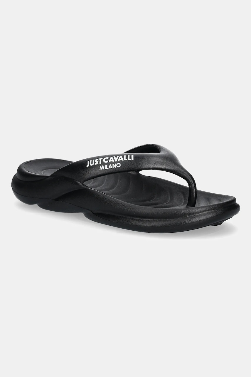 Just Cavalli slapi barbati, culoarea negru, 78QA3SU1ZG257899