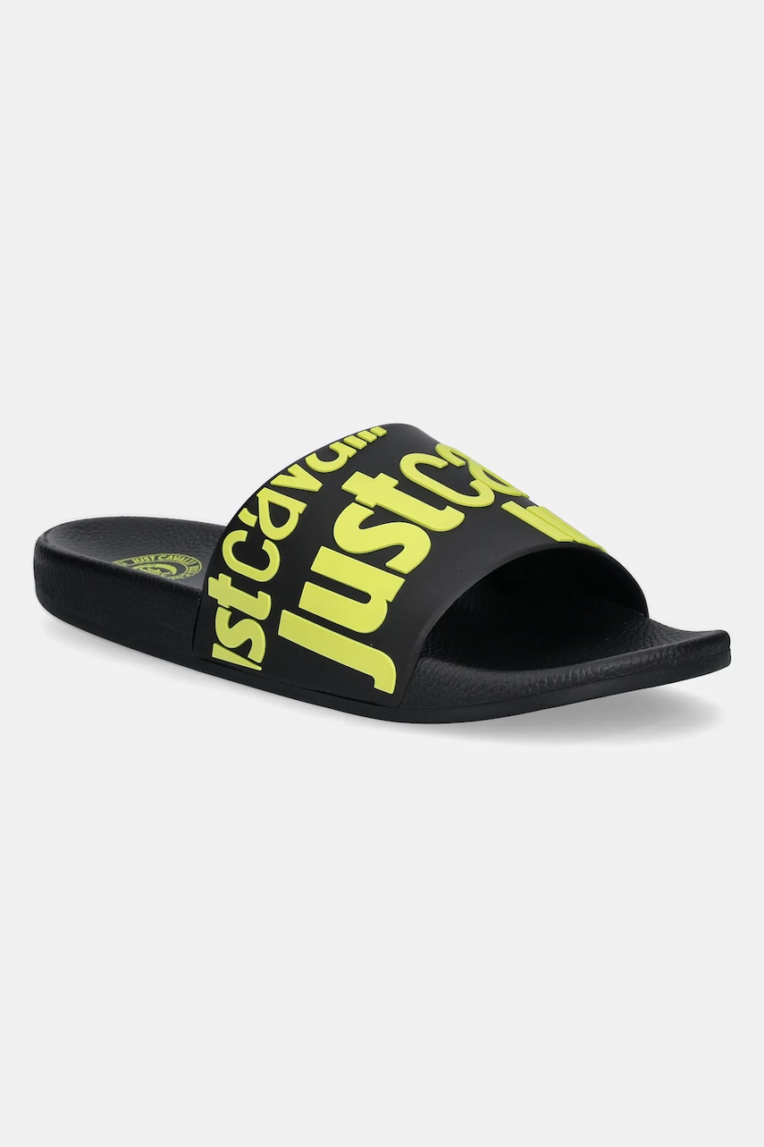 Just Cavalli papuci barbati, culoarea negru, 78QA3SZ1ZS785S20 Just Cavalli papuci barbati, culoarea negru, 78QA3SZ1ZS785S20