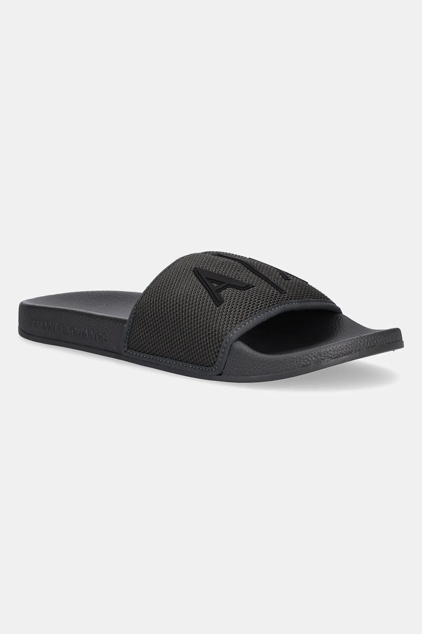 Armani Exchange papuci bărbați, culoarea negru, XUP001 XV820 R401