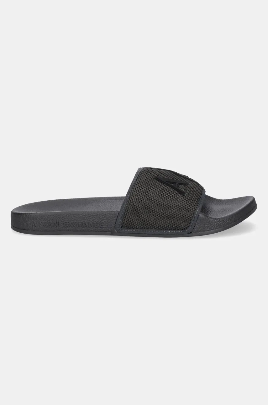 Шлепанцы Armani Exchange мужской цвет чёрный XUP001 XV820 R401 Шлепанцы Armani Exchange мужской цвет чёрный XUP001 XV820 R401