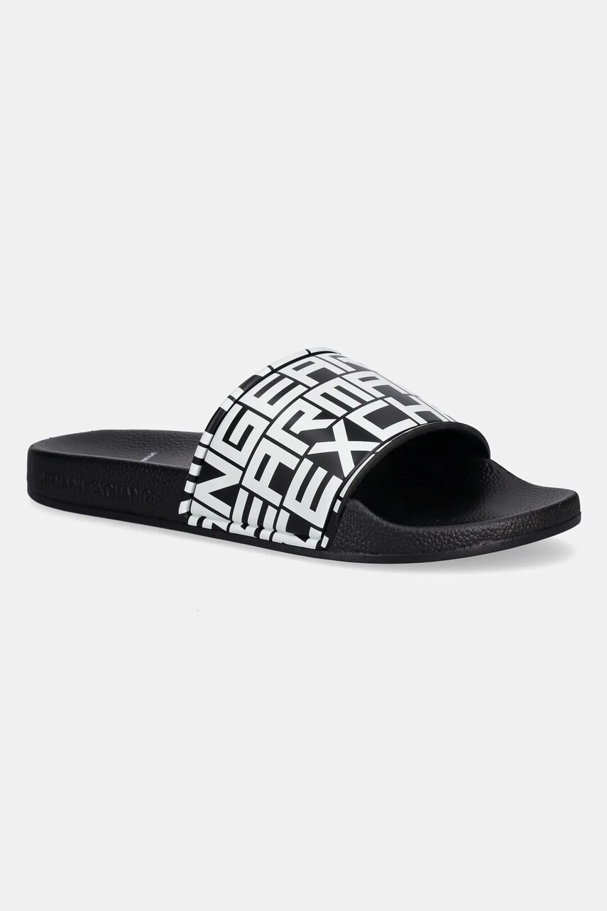 Levně Pantofle Armani Exchange pánské, černá barva, XUP004 XV679 N814