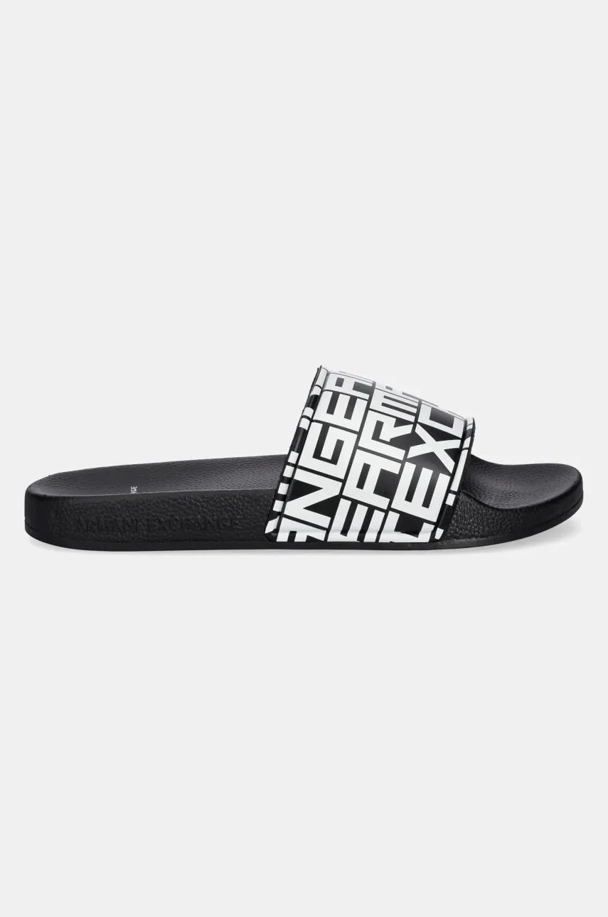 Шлепанцы Armani Exchange мужской цвет чёрный XUP004 XV679 N814 Шлепанцы Armani Exchange мужской цвет чёрный XUP004 XV679 N814