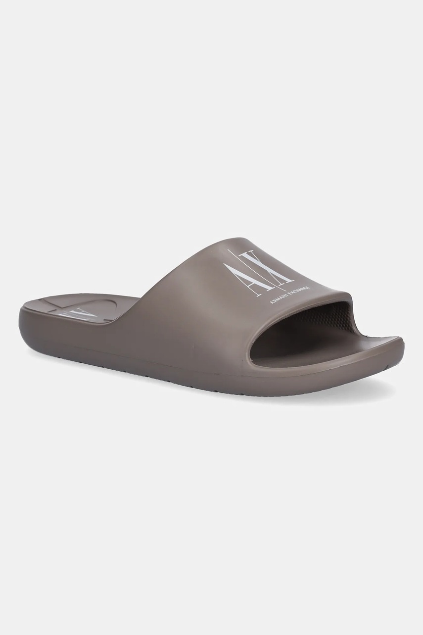 Levně Pantofle Armani Exchange pánské, hnědá barva, XUP012 XV675 U670
