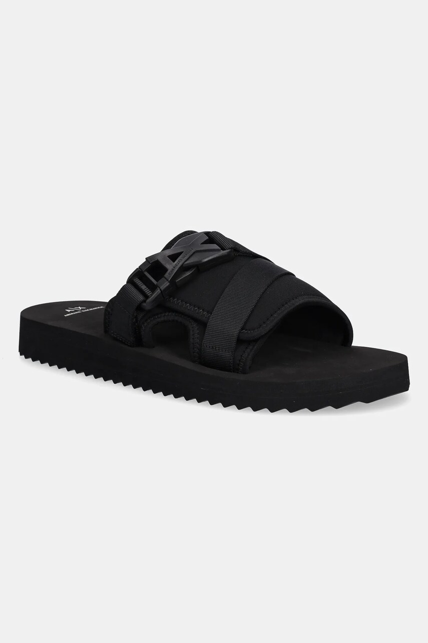 Armani Exchange papuci bărbați, culoarea negru, XUP016 XV961 00002