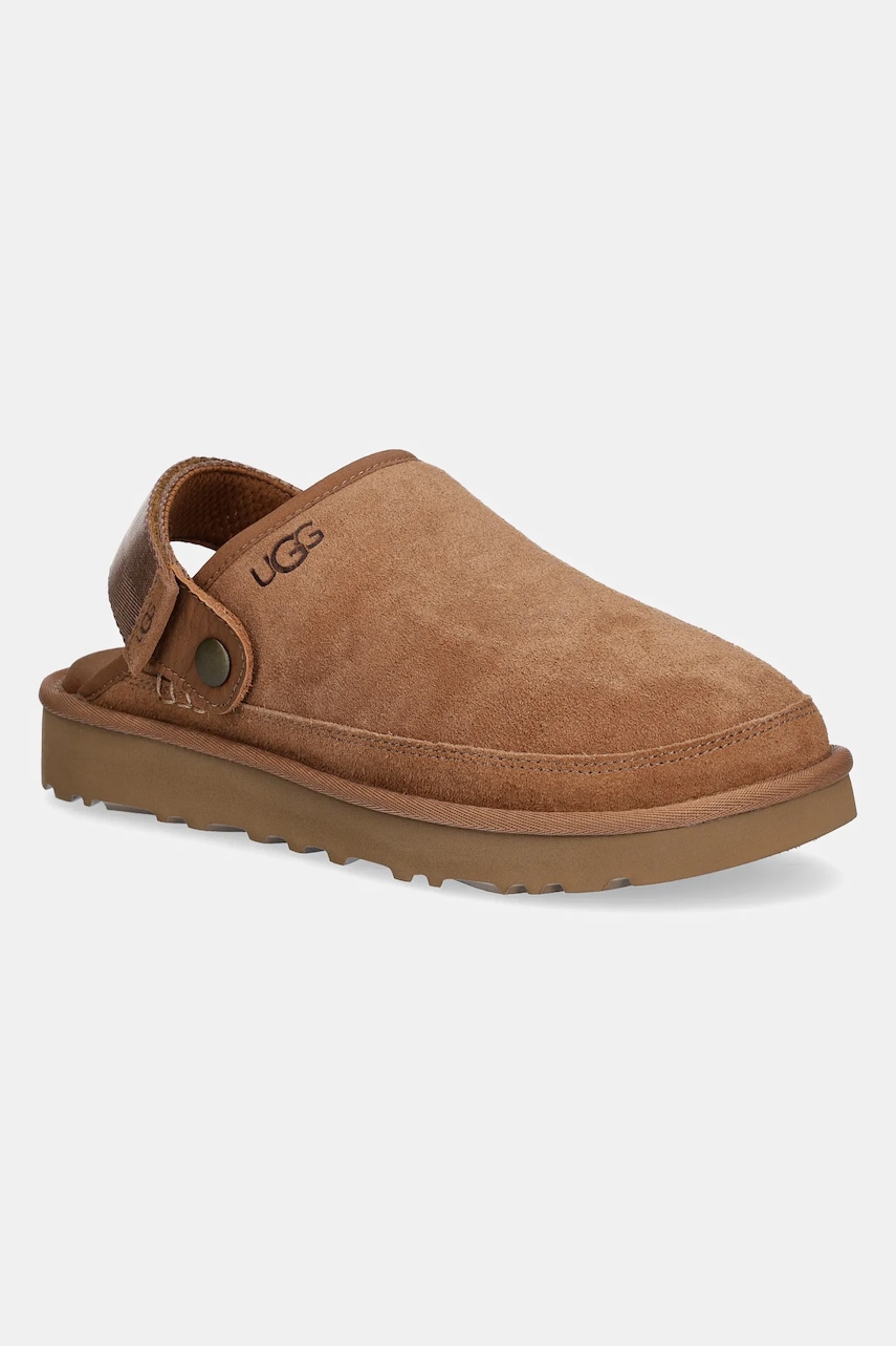UGG papuci Goldencoast Clog II bărbați, culoarea maro, 1166915-CHE
