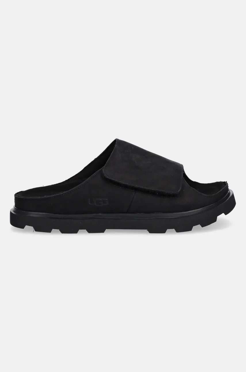 Шлепанцы из нубука UGG Solano Slide мужские цвет чёрный 1167651-BLK Шлепанцы из нубука UGG Solano Slide мужские цвет чёрный 1167651-BLK