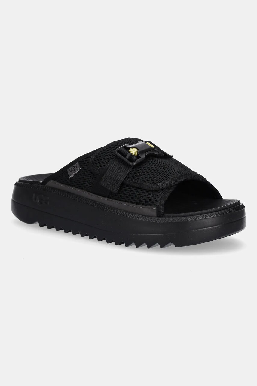 Levně Pantofle UGG Maxxer Slide 2.0 pánské, černá barva, 1167871-BLK