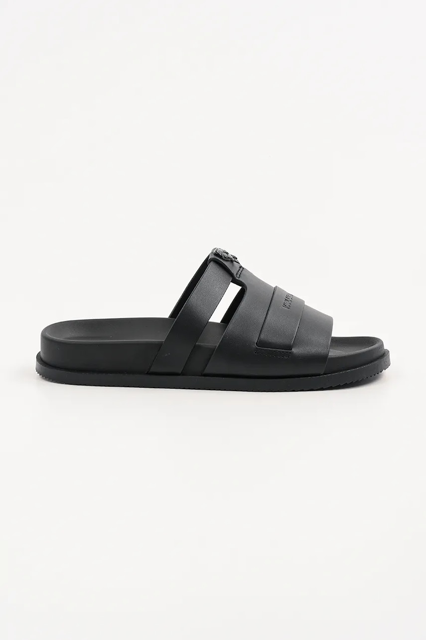 Karl Lagerfeld papuci de piele KADEN culoarea negru, KL72125 Karl Lagerfeld papuci de piele KADEN culoarea negru, KL72125