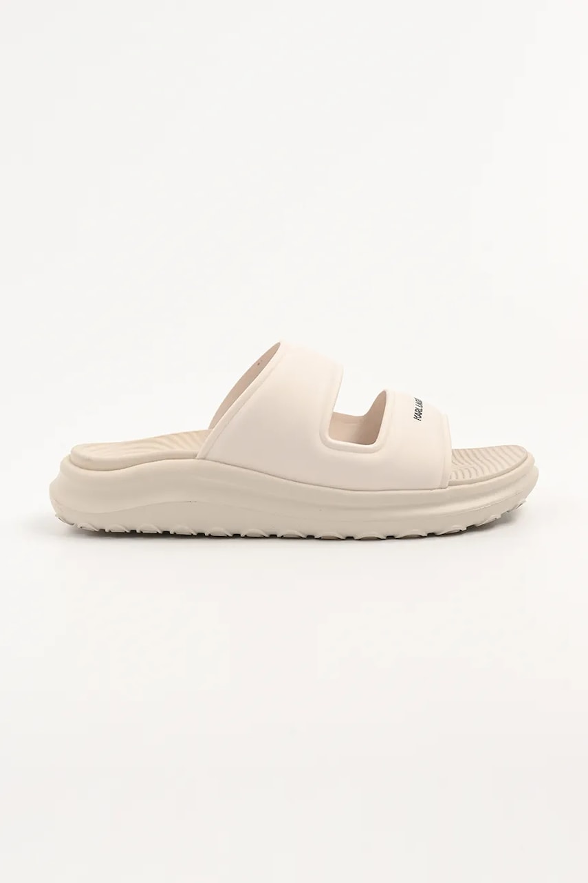 Karl Lagerfeld papuci SKUBA 2 barbati, culoarea bej, KL77005