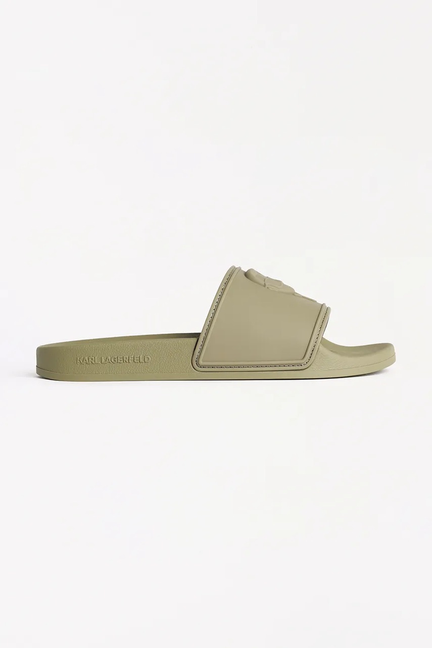 Karl Lagerfeld papuci KONDO culoarea verde, KL70009A
