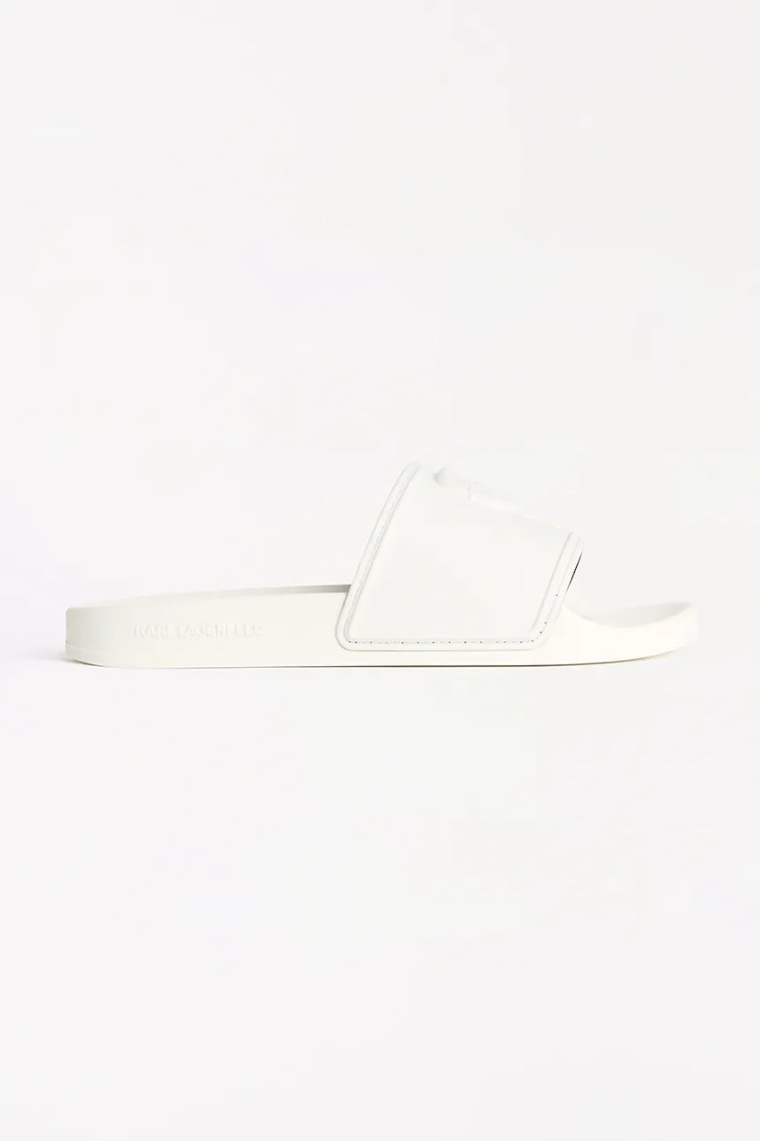 Karl Lagerfeld papuci KONDO barbati, culoarea alb, KL70009A