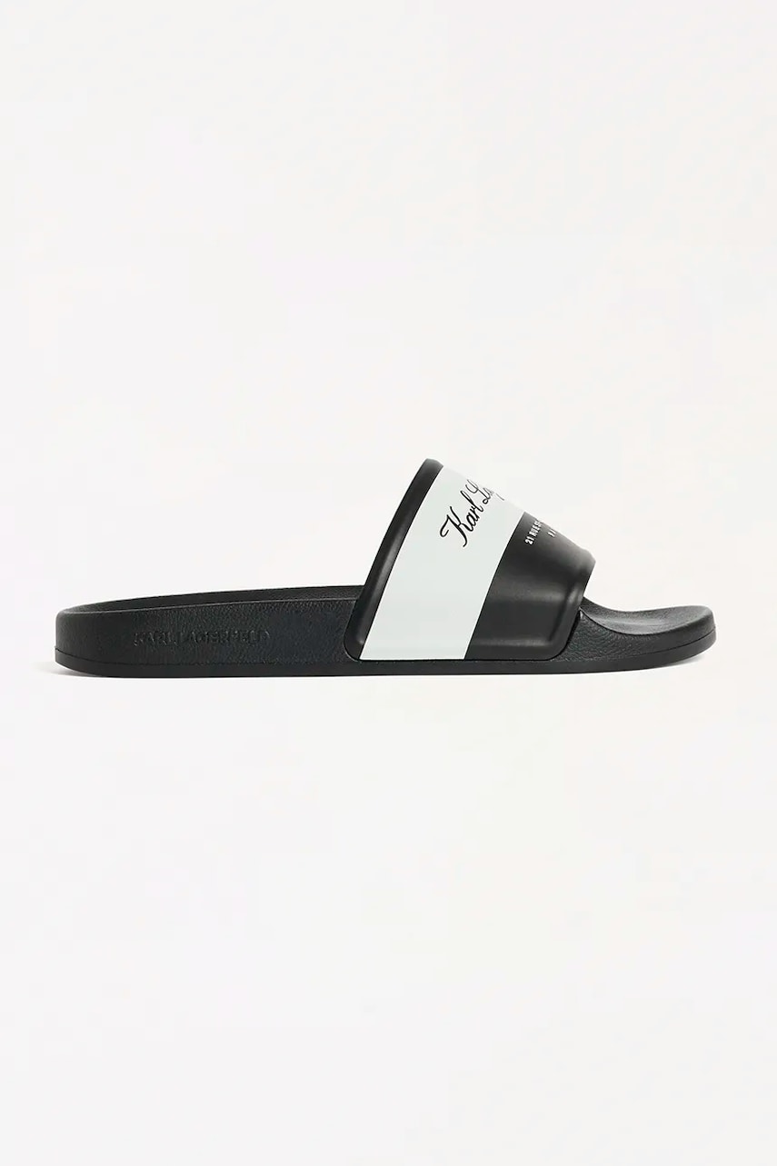 Karl Lagerfeld papuci KONDO barbati, culoarea negru, KL70023