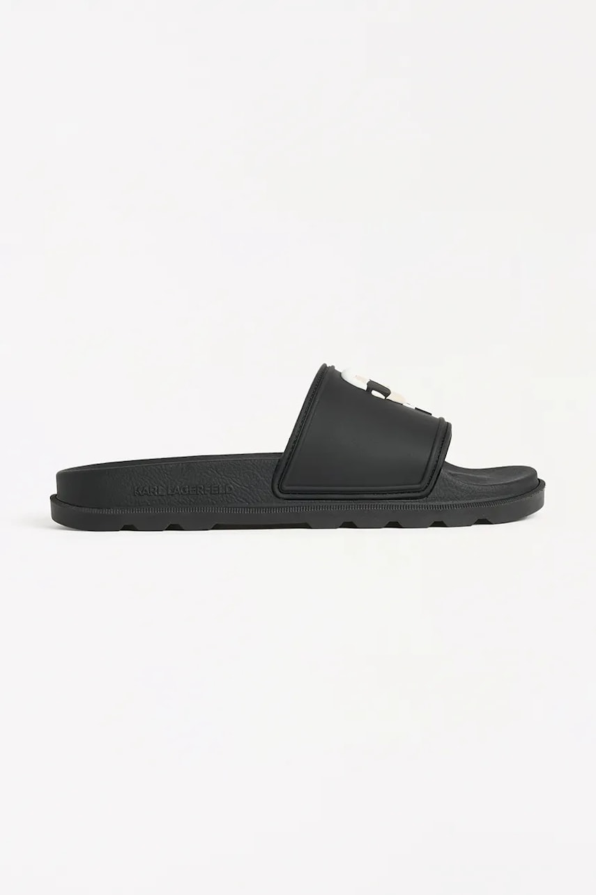 Karl Lagerfeld papuci KONDO TRED barbati, culoarea negru, KL70905 Karl Lagerfeld papuci KONDO TRED barbati, culoarea negru, KL70905