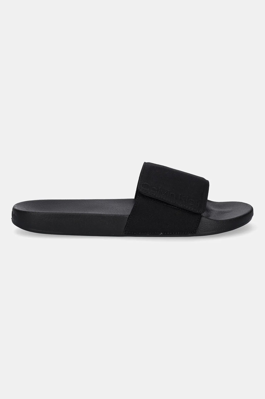 Шлепанцы Calvin Klein ADJ POOL SLIDE CANVAS LOGO цвет чёрный HM0HM01749