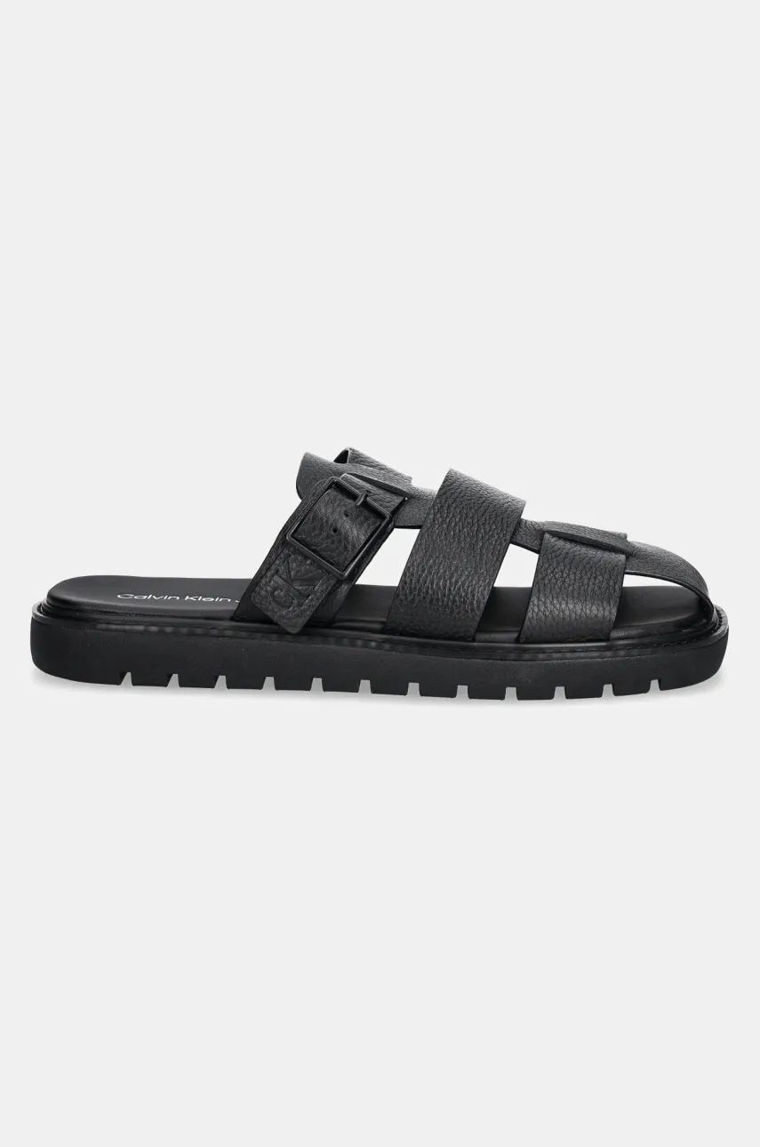 Шлепанцы Calvin Klein Jeans SQ MOLDED SANDAL FISHERMAN мужские цвет чёрный YM0YM01220 Шлепанцы Calvin Klein Jeans SQ MOLDED SANDAL FISHERMAN мужские цвет чёрный YM0YM01220