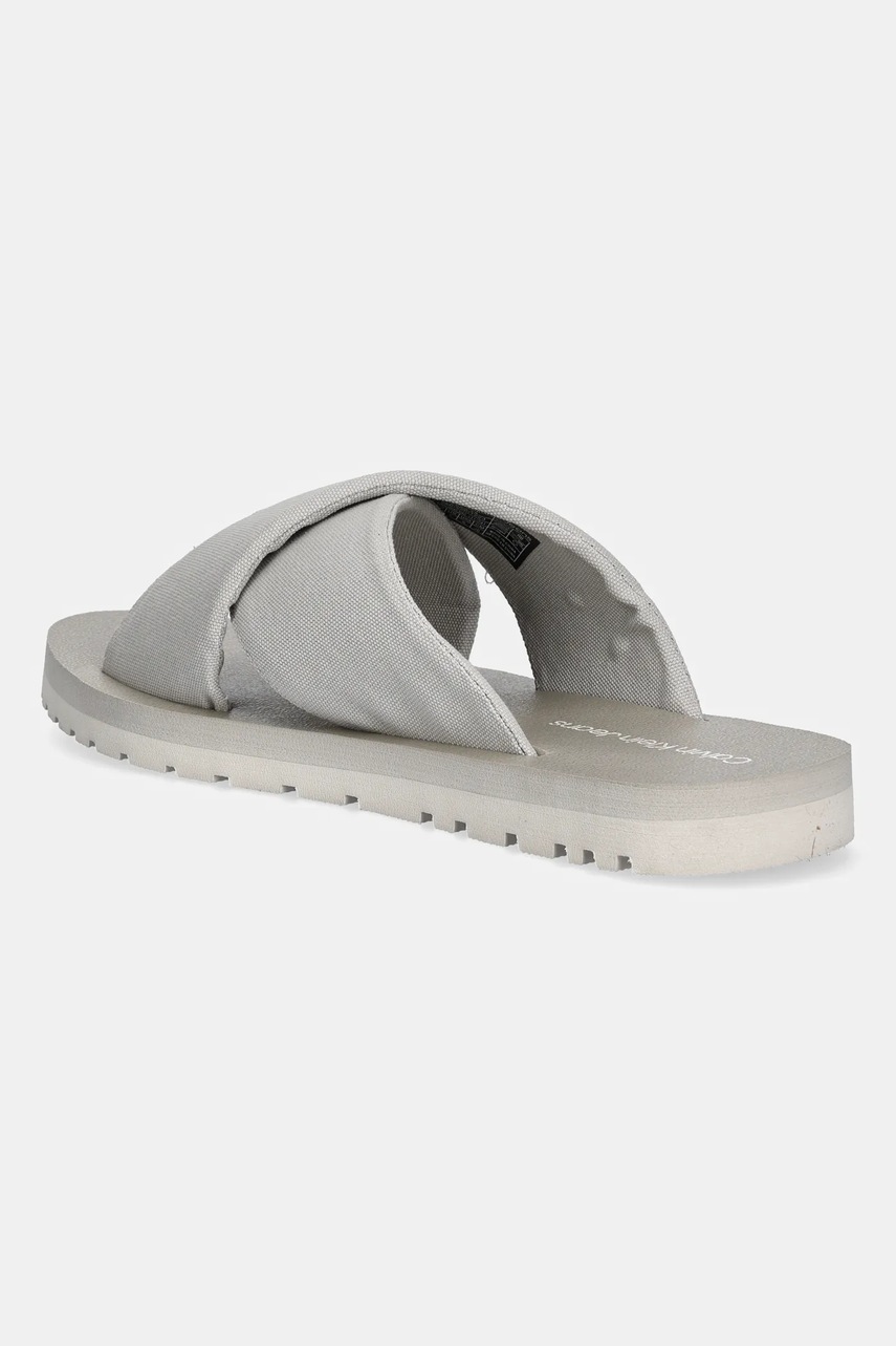 Παντόφλες Calvin Klein Jeans CROSS SANDAL CRXS TX χρώμα: γκρι, YM0YM01223 φωτογραφία