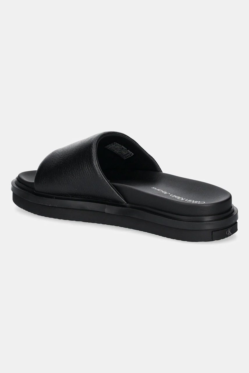 Calvin Klein Jeans papucs FLAT MOLDED SLIDE SANDAL LTH fekete, férfi, YM0YM01225 termék 2. képe