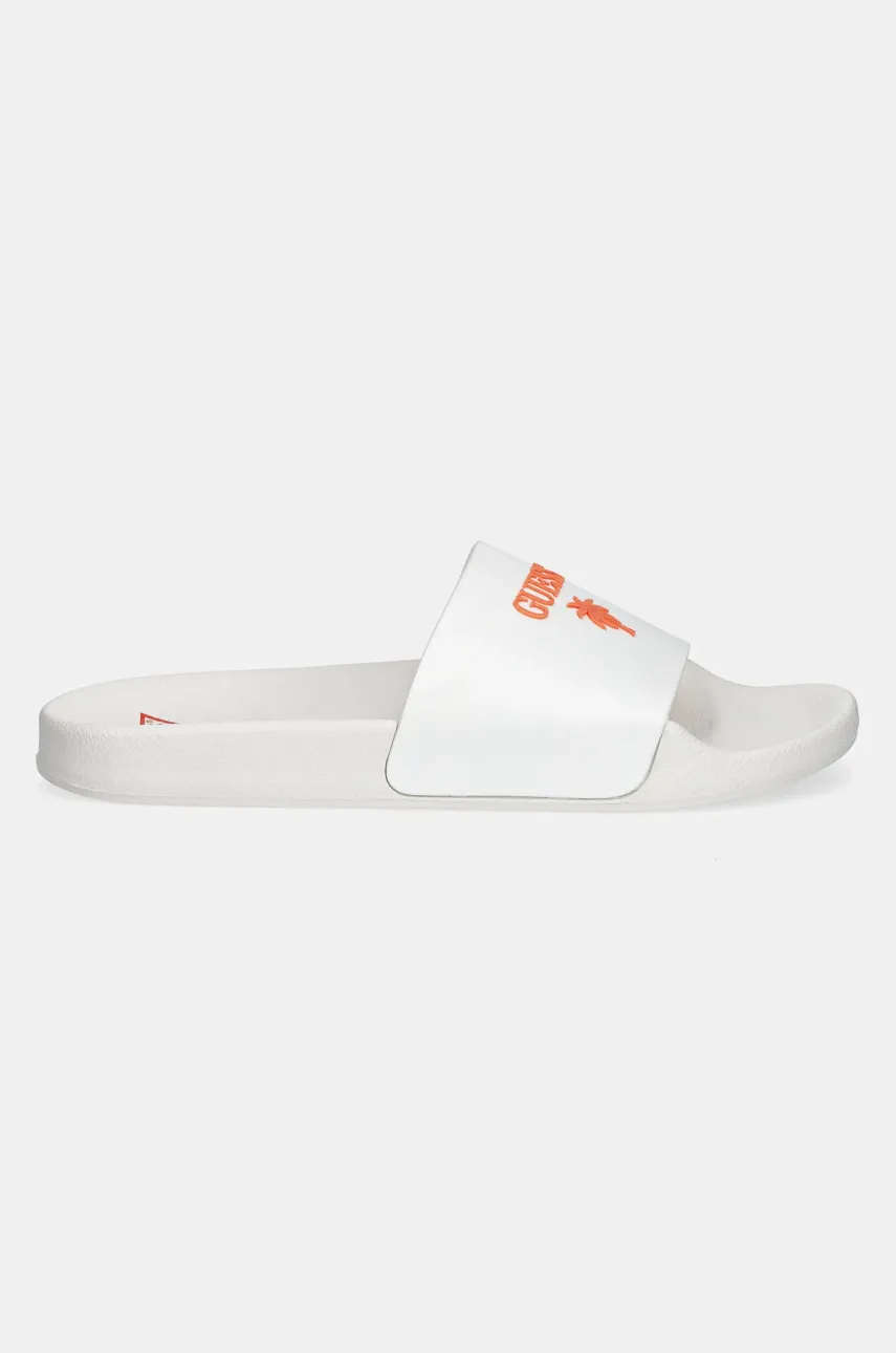 Шлепанцы Guess SLIDES PALMA мужские цвет белый F5GZ05 BB00F Шлепанцы Guess SLIDES PALMA мужские цвет белый F5GZ05 BB00F