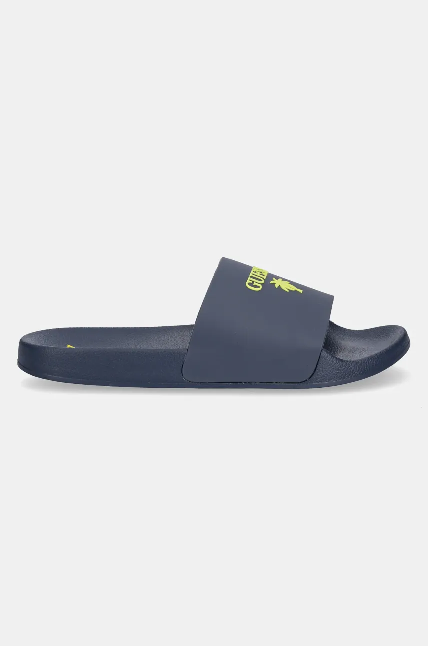 Шлепанцы Guess SLIDES PALMA мужские цвет синий F5GZ05 BB00F Шлепанцы Guess SLIDES PALMA мужские цвет синий F5GZ05 BB00F