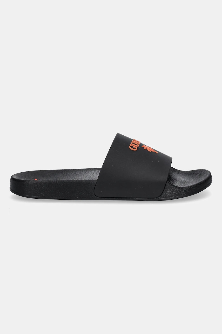 Шлепанцы Guess SLIDES PALMA мужские цвет чёрный F5GZ05 BB00F Шлепанцы Guess SLIDES PALMA мужские цвет чёрный F5GZ05 BB00F