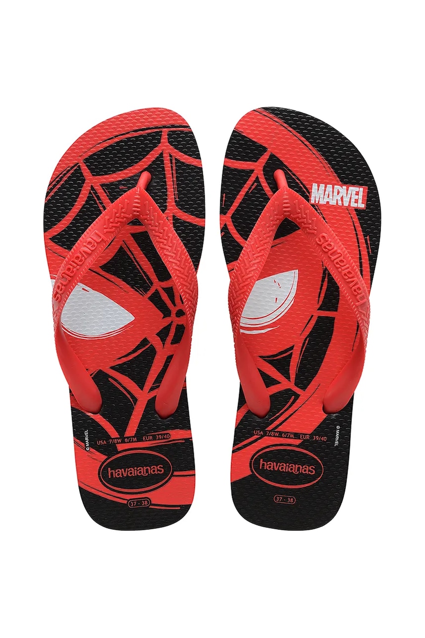 Havaianas slapi TOP MARVEL barbati, culoarea rosu, 4146953-9710 Havaianas slapi TOP MARVEL barbati, culoarea rosu, 4146953-9710