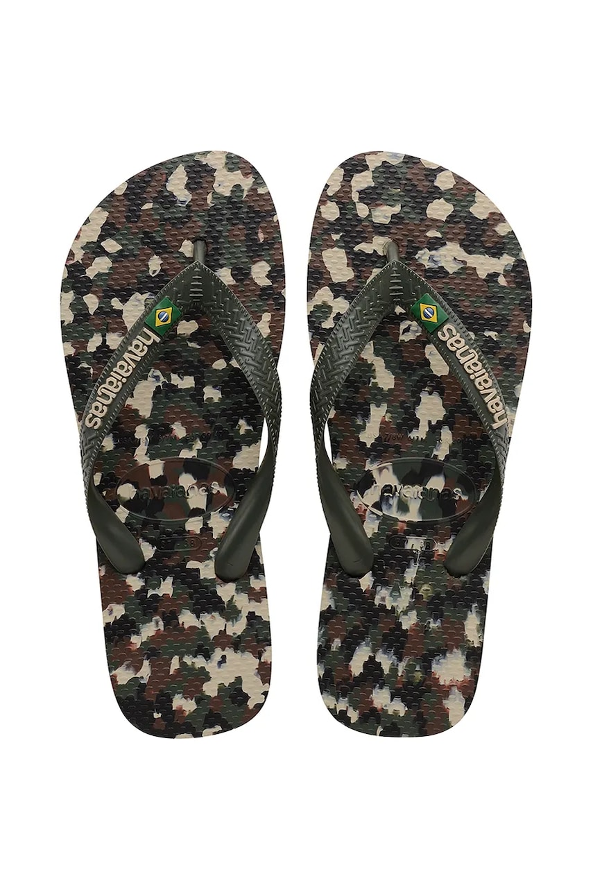 Havaianas slapi BRASIL TECH II barbati, culoarea verde, 4147965-4896 Havaianas slapi BRASIL TECH II barbati, culoarea verde, 4147965-4896