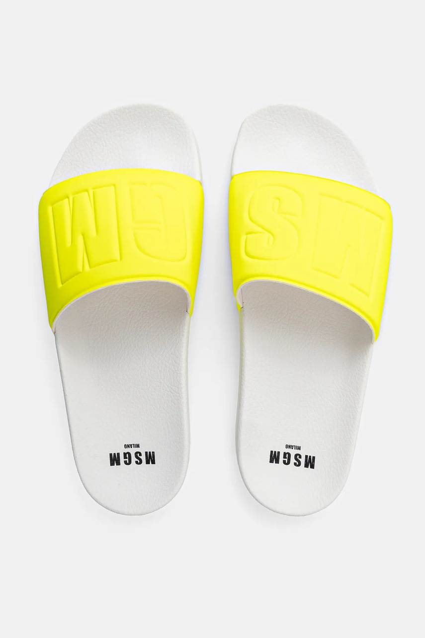 Шльопанці MSGM чоловічі колір білий 3840MS209 