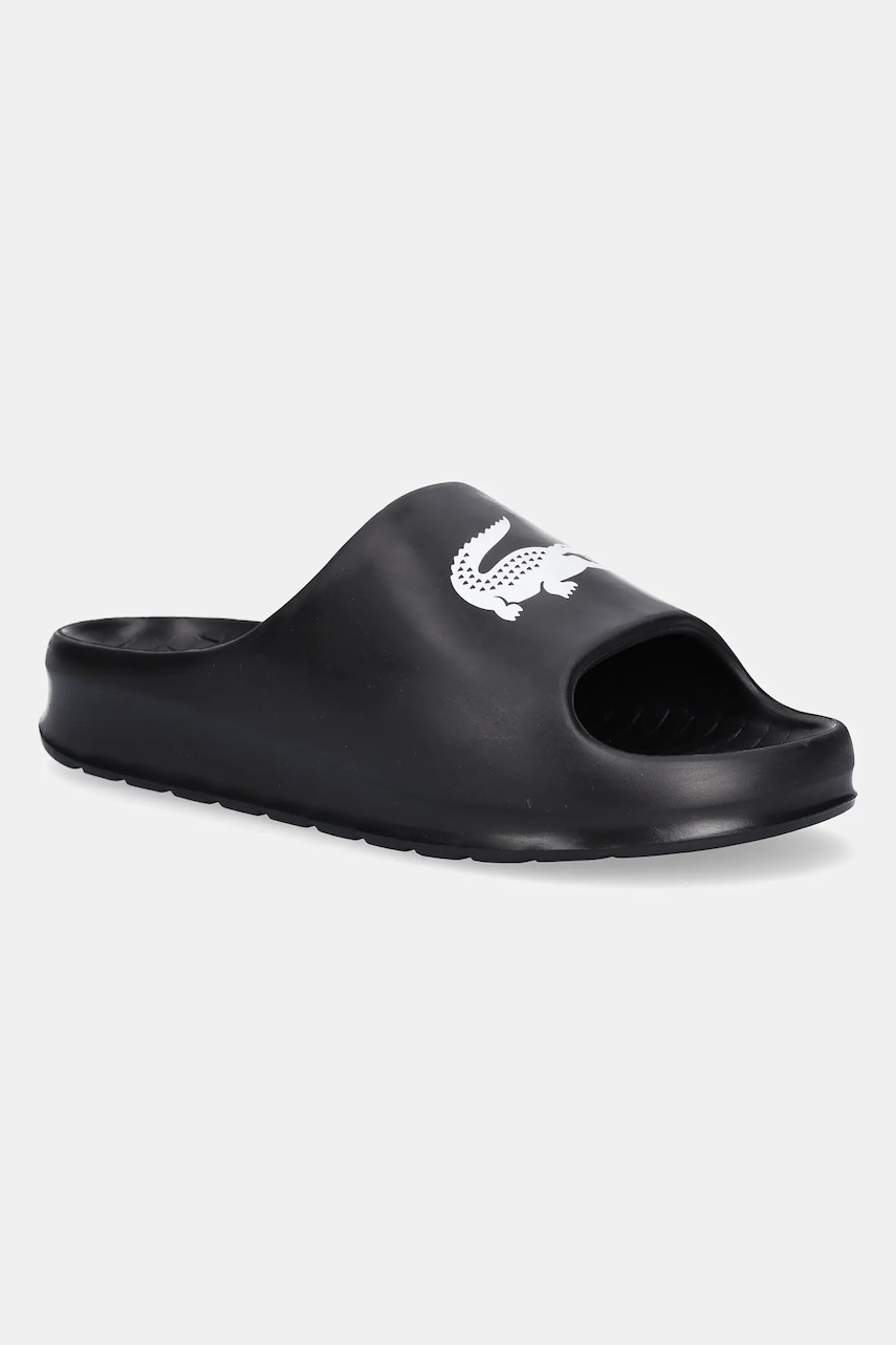 Levně Pantofle Lacoste SERVE SLIDE 2.0 pánské, černá barva, 48CMA0010